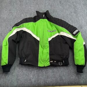 Arctic Cat Jacket Mens‎ Large Black Green Snowmobile Mountain Gore-Tex 3-in-1